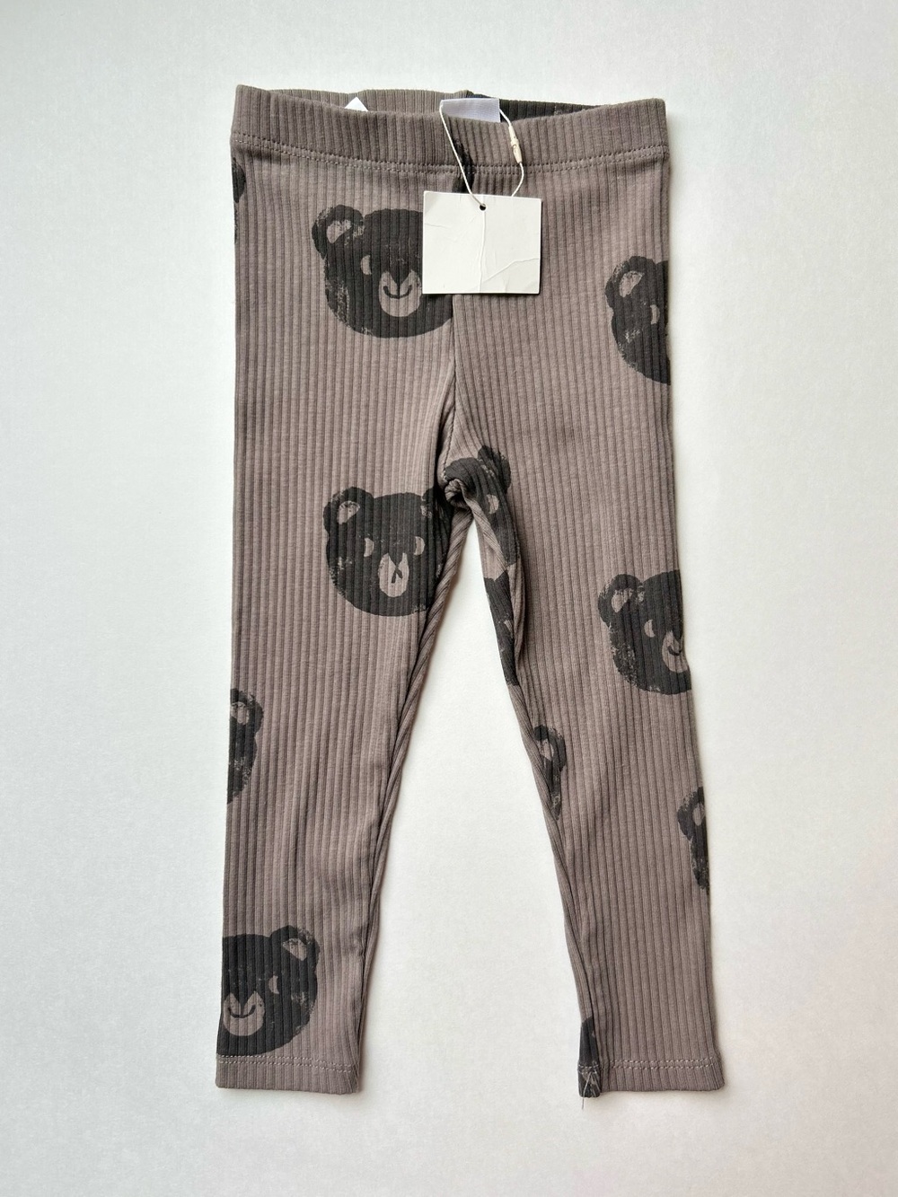 Zara Kids Gray Leggings with Bear Print